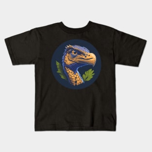 Mean Vulture Circular design digital art Kids T-Shirt